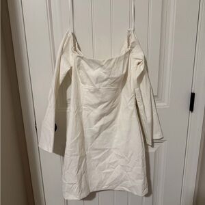 Zara Cream Long Sleeve Dress